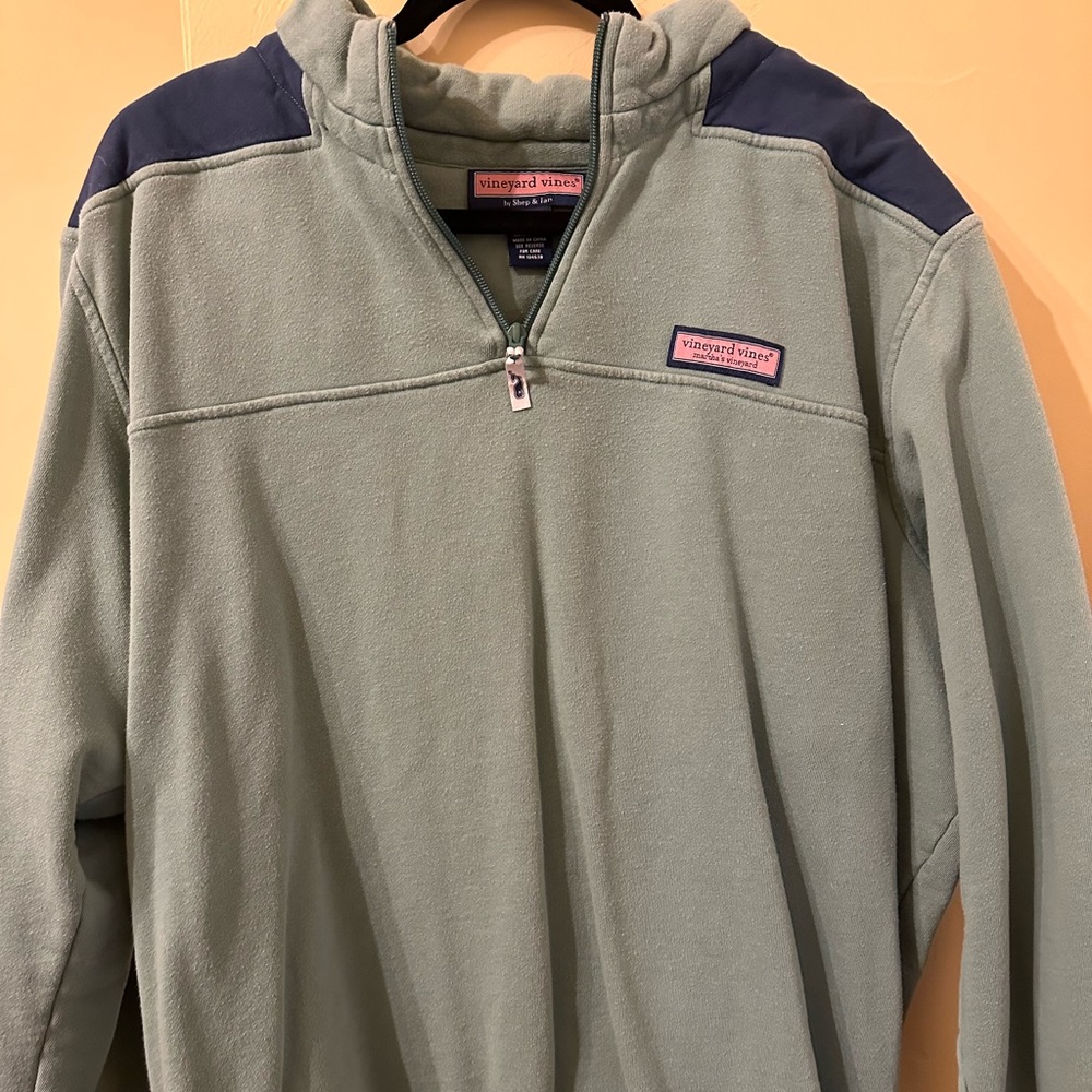 Sage green vineyard vines half zip pullover